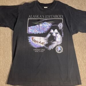 Vintage 1995 Alaska’s Iditarod Nature Husky T-shirt Men’s XL Single Stitch